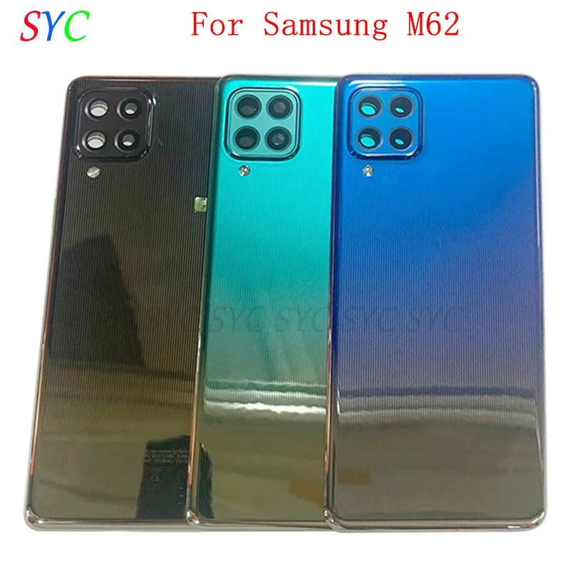 

Задняя крышка батарейного отсека, корпус для Samsung M62 M625, задняя крышка с логотипом, запасные части