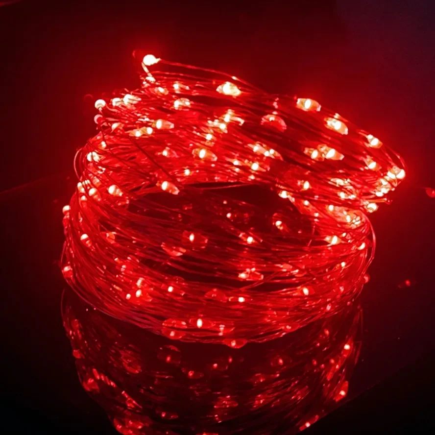 thumbnail image 1 of Guirnalda de luces LED de cobre con USB, resistente al agua, de 10 m y 20 m, para Navidad, bodas, fiestas, vacaciones, 1 of 5
