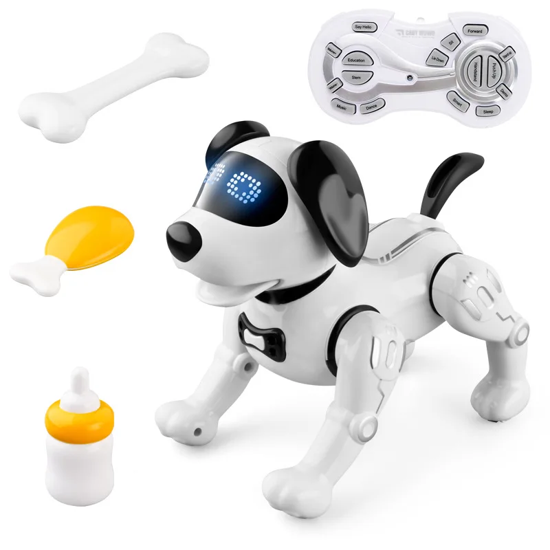 

Remote Control Robot Dog Toy with Touch Function and Voice Rc Dog Robots Toys for Kids Smart & Dancing Imitates Animals Mini Pet