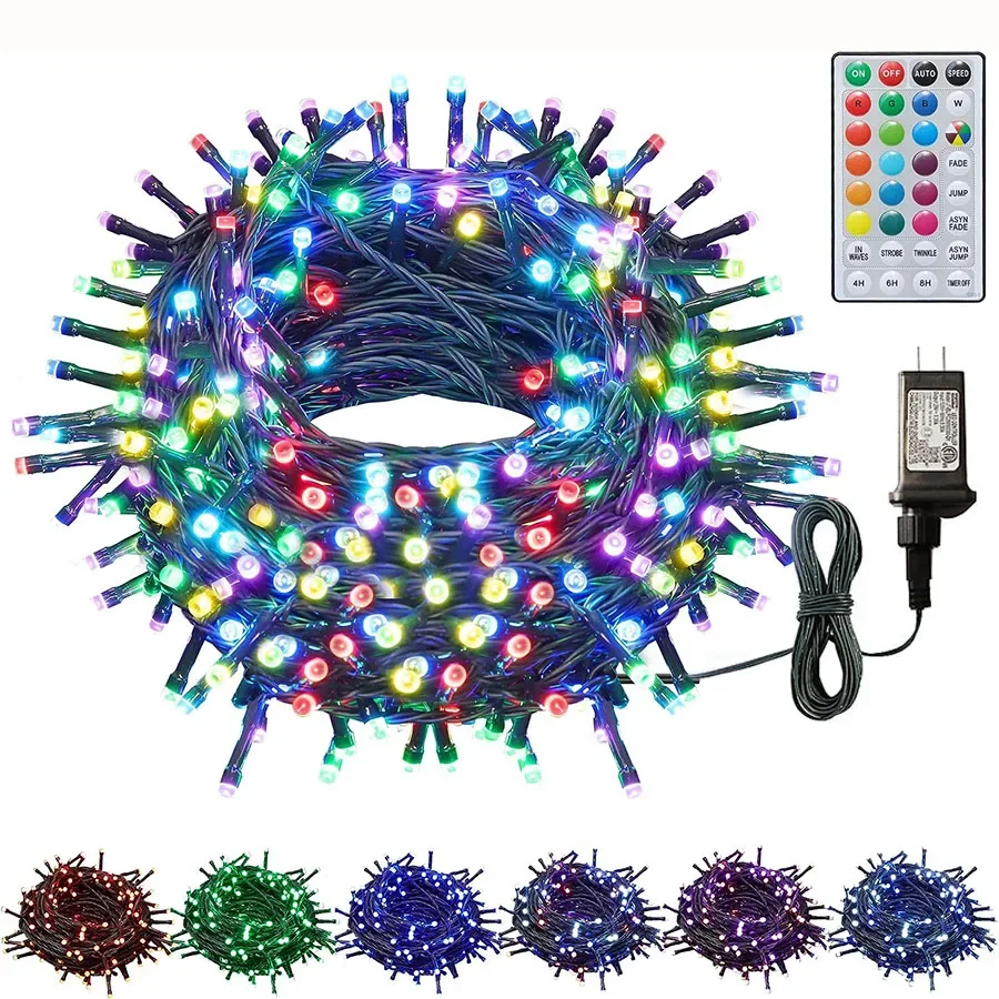 

Remote 200 LED Color Changing Christmas Fairy Light 66ft RGB String Light Outdoor Xmas Tree Fairy Light for Party Wedding Decor