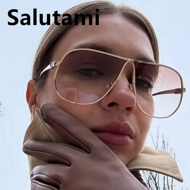 Nouvelle marque de mode lunettes de soleil carrées surdimensionnées pour femmes vintage alliage dégradé lunettes de soleil élégantes dames sexy conduite nuances 1