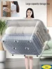 Household quilt storage box transparent acrylic large capacity bedroom organizing box Office Desktop Organizer Hoder 24*18*16cm 3