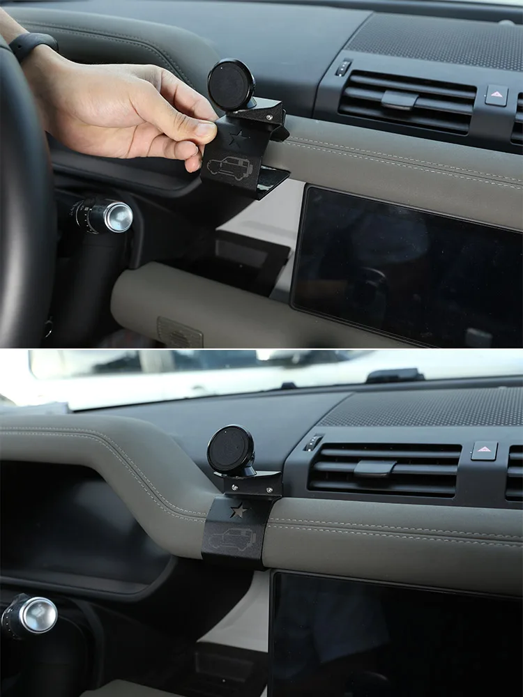 Für Land Rover Defender 110 2020 2021 2022-2025 Center Konsole Dashboard Air Vent Handy Halter Auto zubehör – Detail 1