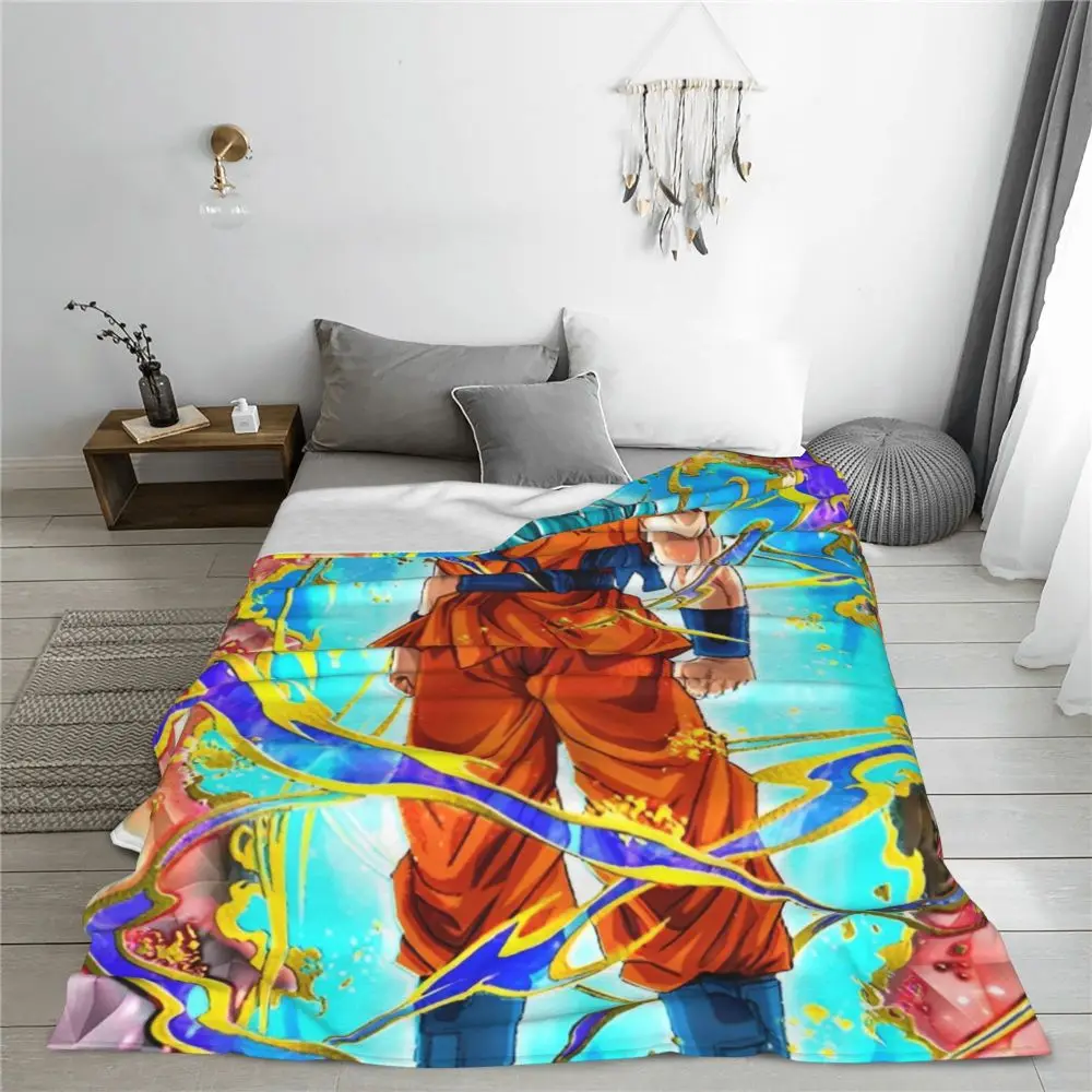 Description Picture 6 of itemAnime D-Dragons B-Balls Throw Blanket Flannel Bedspread For Couch Chair Pattern Sofa Bed Cover