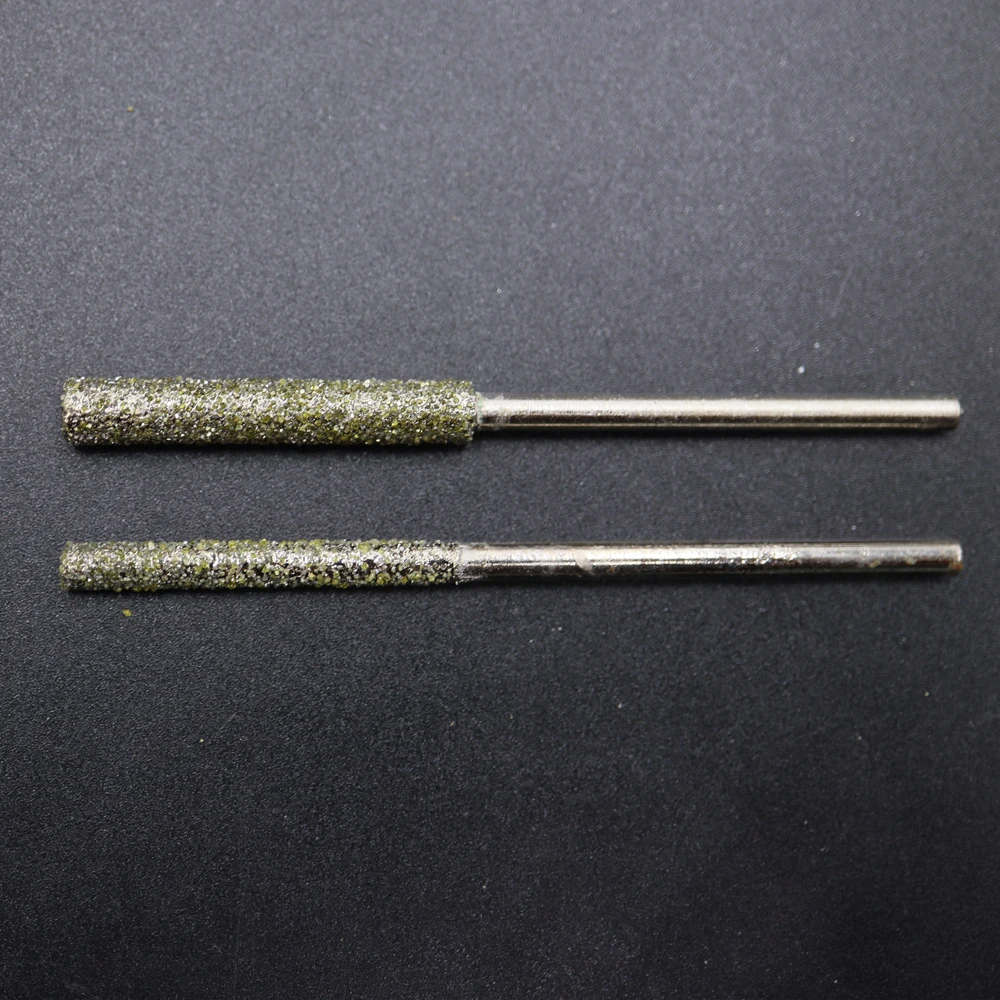 5pcs 46# shank 4mm Grinding Burr 80mm Ultra-long Grinding Bits Stone Metal Peeling Point Diamond Grinding Burr Trimming Bits