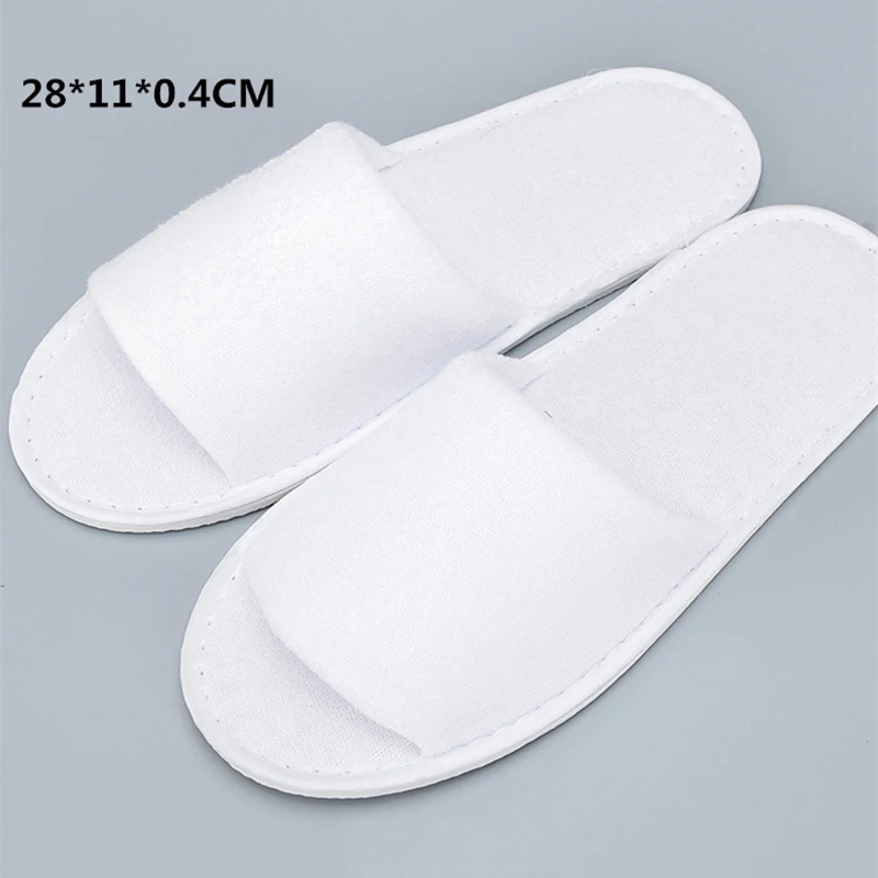 1/2 Pairs Disposable Slippers Hotel Spa Travel Slipper Party Home Guest Use Non-slip Men Women Unisex Flip Flop Shoes Homestay
