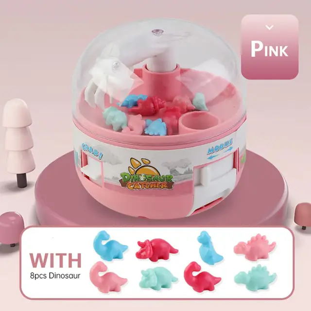 New Mini Claw Machine Dino Vending Catch Dinosaur Grabbing Machine Capsule Grabbing Catcher Toy Small Prize For Kids Children 2