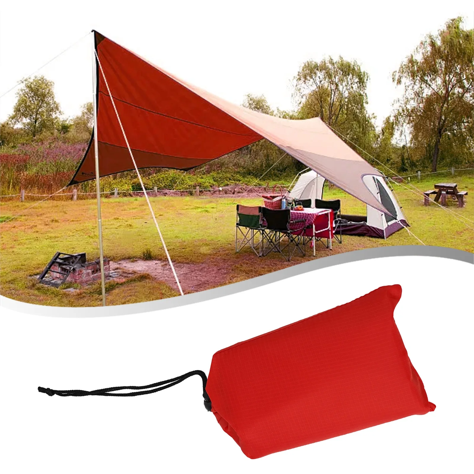 

Camping Tent Tarp Waterproof Rain Sun Shade /Shelter Picnic Awning Cover /Garden Canopy Beach Sunshade /Outdoor Sun Shelter