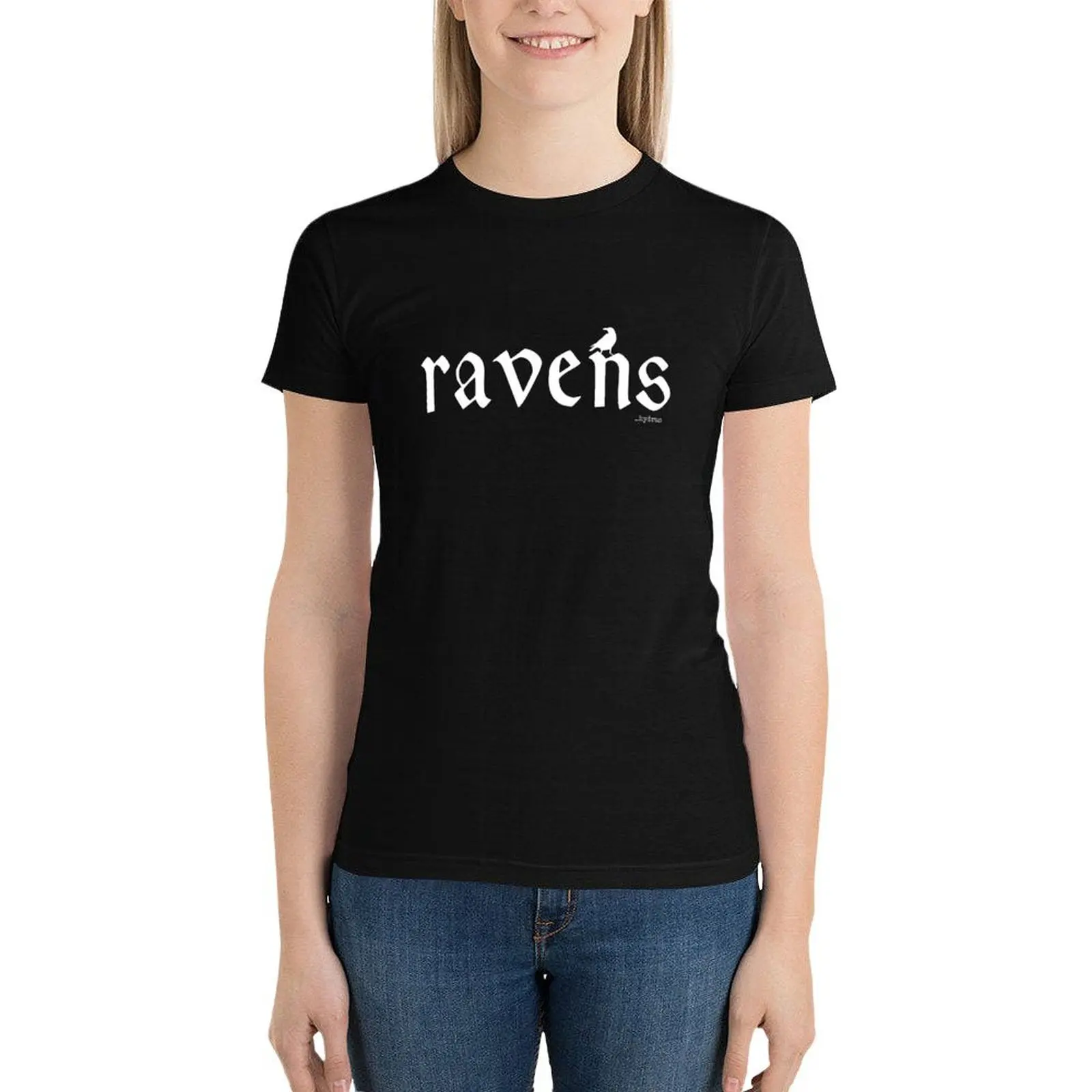 Фото DarkEND Ravens _ hydrus? Футболка, футболки funnys, великолепные женские футболки с графическим принтом №4