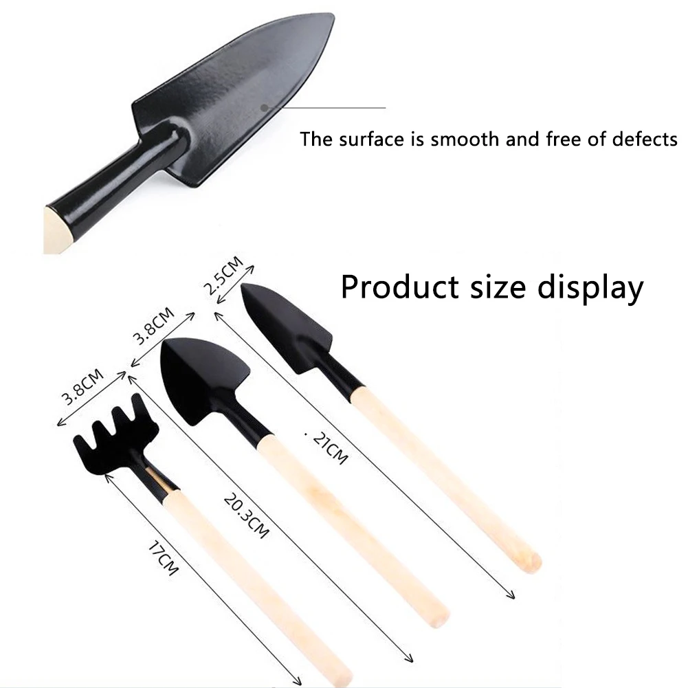 Gardening tool set, garden tool 3pcs/set Mini Gardening Tools Miniature Planting Kit for Flowers Potted Plant Planting Kit Children Gardening Supplies