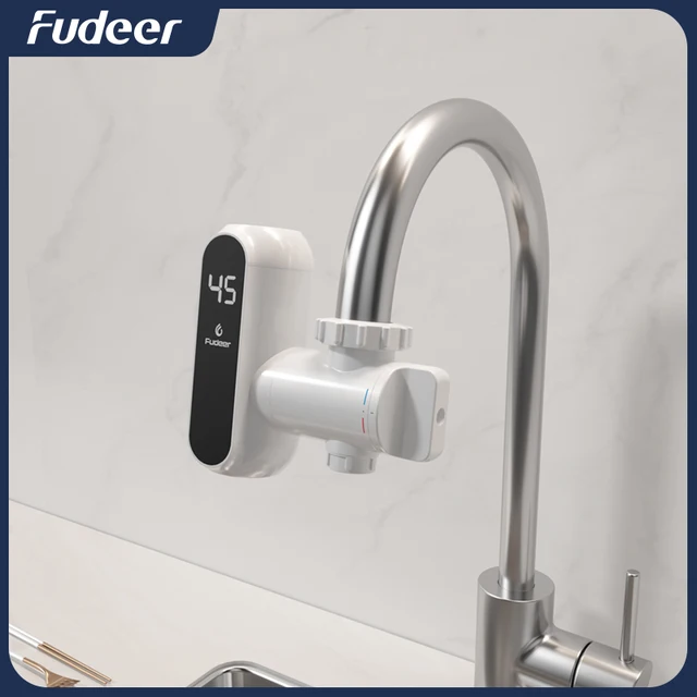 Fudeer robinet chauffe-eau électrique de cuisine robinet d'eau chaude instantanée chauffage froid robinet chauffe-eau instantané sans réservoir 1