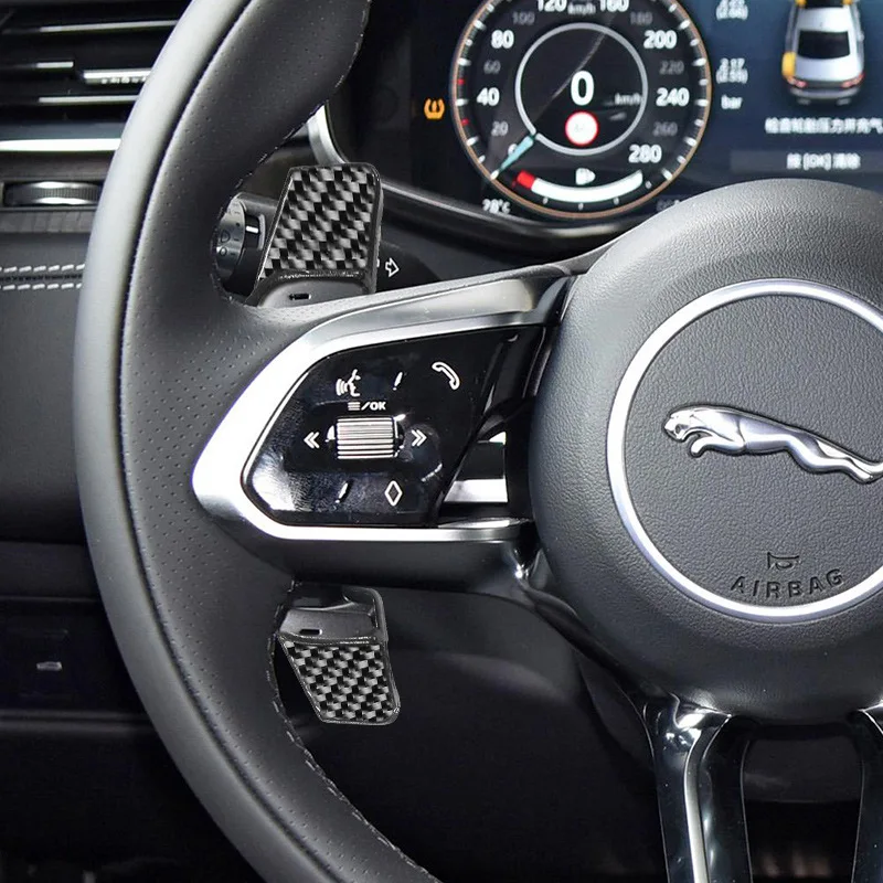 

Paddle Shifter Extension Covers, ABS Carbon Fiber Steering Paddle Shifter Extension for Jaguar Xe XF XJ F-TYPE E-PACE