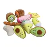 Puppy Dog Plush Squeaky Toys for Small Medium Dogs Fruit Kiwi Avocado Aggressive Chewers for Pet Cat Products Puppy Accessories 6