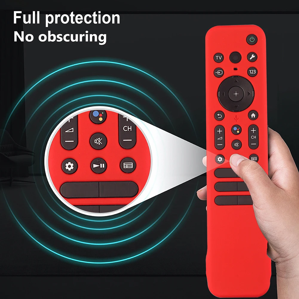 실리콘 리모컨 케이스 미끄럼 방지 보호 케이스, 랜야드 스마트 TV 액세서리,  RMF-TX810U TX811U TX910U 2023