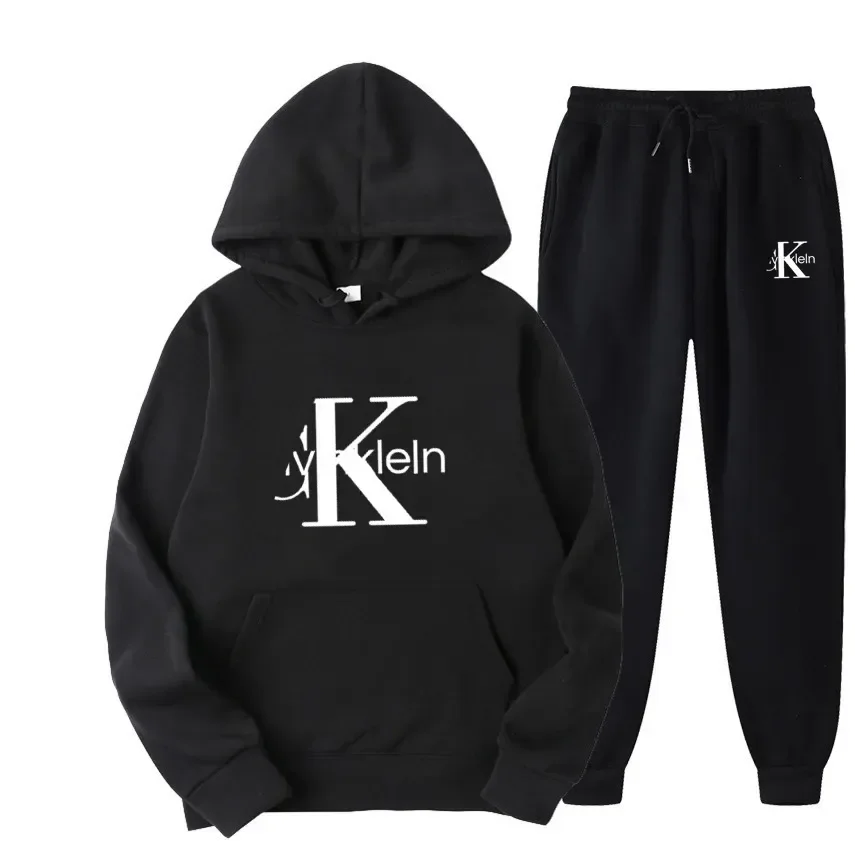 

New Brand Winter Men's Sets 2-Piece Hoodies+Running Pants Sport Suits Casual Men/Women Sweatshirts Tracksuit Hooded Sportswear