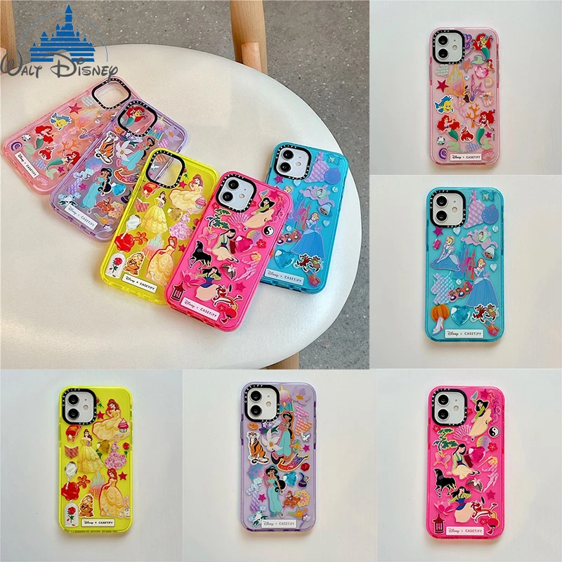 Disney Princess Phone Case For Iphone 14 13 Girl Cartoon Protective Shell Iphone12 Pro Max 11 7 8plus Xs Anime Silica Cinderella Aliexpress