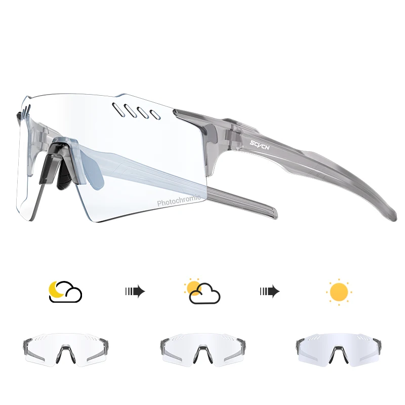Lunettes de pêche photochromiques SCVCN - Protection UV400 pour homme et femme - Sport outdoor