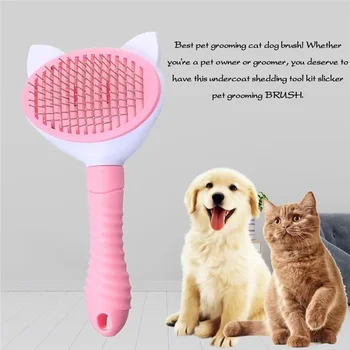 Pet Comb Cat Cleaning Supplies High Quality Self cleaning Brush Professional Grooming brush for Dogs, Cats pets Glove dog Bath 4