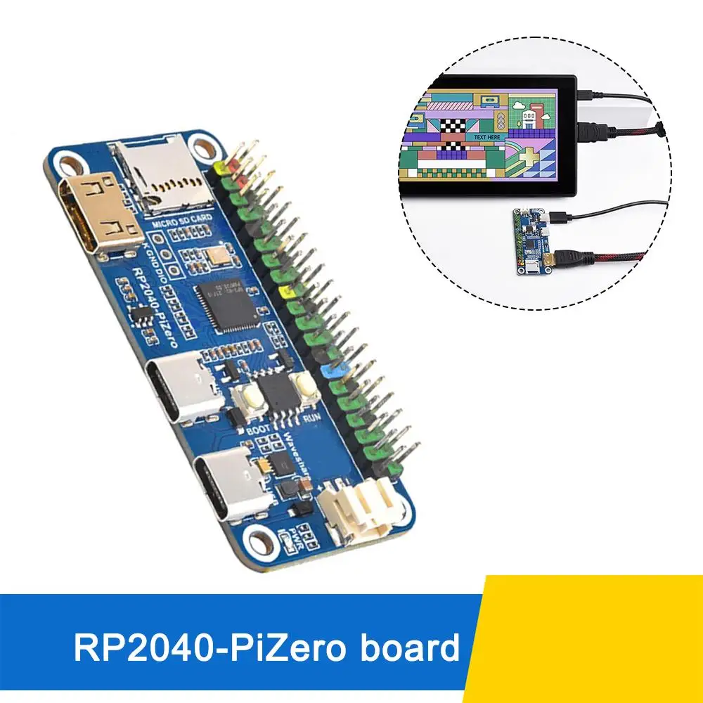 

RP2040-PiZero With 16MB Flash Compatible With Raspberry Dropshipping GPIO On Raspberry RP2040 Based Pi Chip Pi ZERO ZERO J7C4