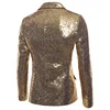 Shiny Gold Sequin Glitter Embellished Blazer Jacket Men, Nightclub Prom Suit Blazer,Male Costume Homme Stage Clothes For singers 2
