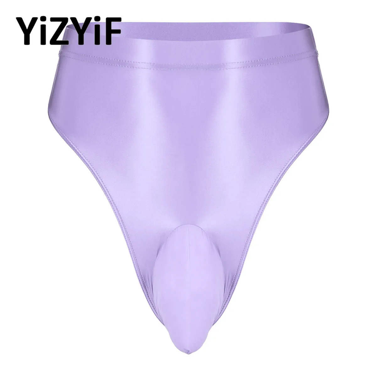 Panties For Men Crotch Seamless Glossy Silky High Elastic Plus Size Briefs  Underwear Transparent. 