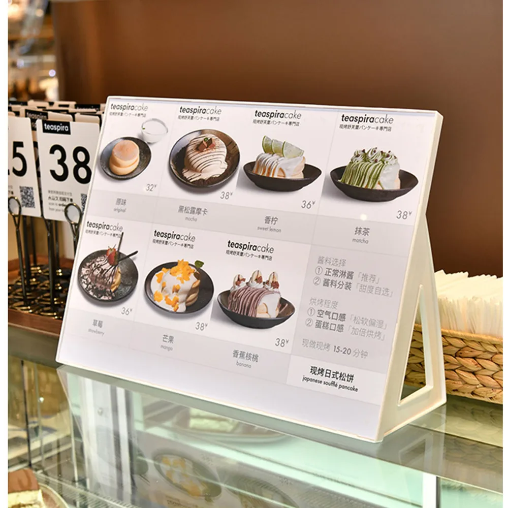 A3 A4 A5 Black White Horizontal /vertical use wall hanging/placed display plastic tabletop sign holder menu stand