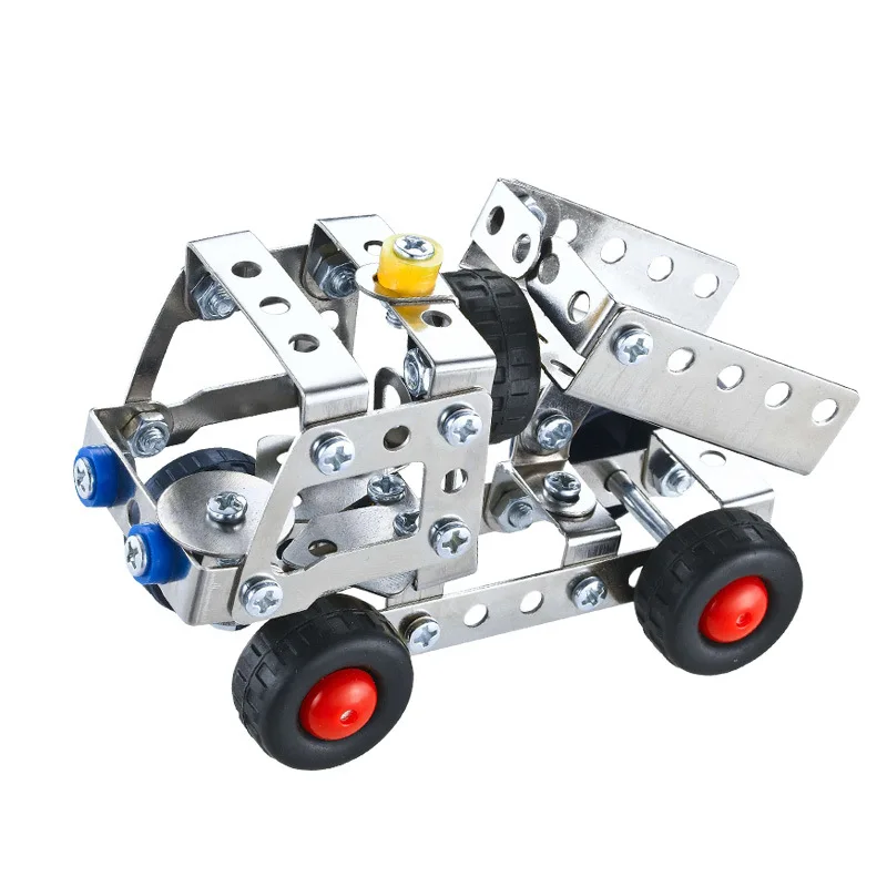 Metal Assembly Engineering Vehicle Simulation Screw Nut DIY Alloy Building Block Car Model Children's Toys For Boys