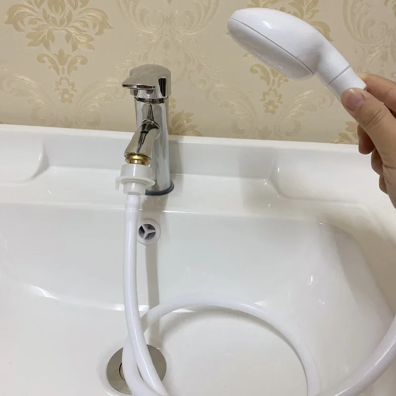 Pet Bath Showerhead Portable Handheld Splash Tub Faucet Attachment Hose Head Sprinkler Kit