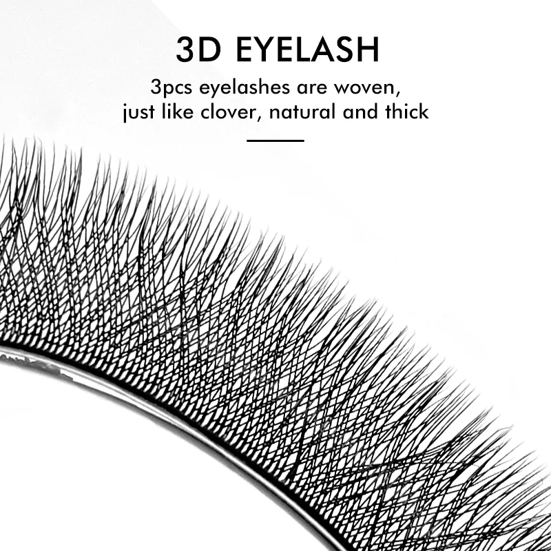 3D W-shaped Eyelash Extensions False Eyelashes for Makeup