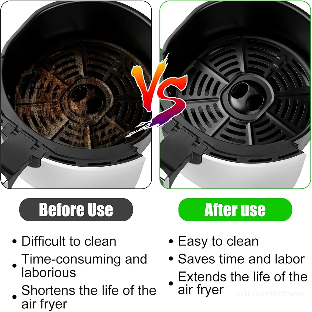High-Temp Resistant Non-Stick Baking Paper - Durable, Oil-Proof Air Fryer Liners
