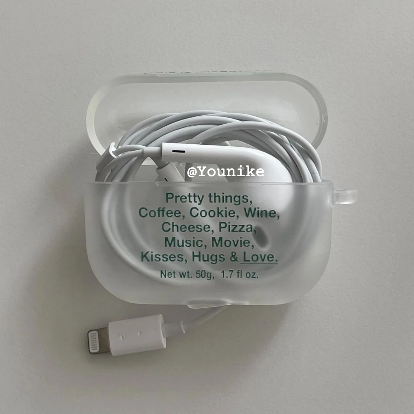 Coreano Ins Simple Funny English Airpods1/2 Custodia Protettiva Bluetooth Wireless Airpods Pro3 Shell Soft Airpods Pro2 Case