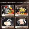 316 Stainless Steel Wok Spatula Metal kitchen utensils Slotted Turner Spoon Ladle Cooking Tools Utensil Set Kitchen Accessories 4