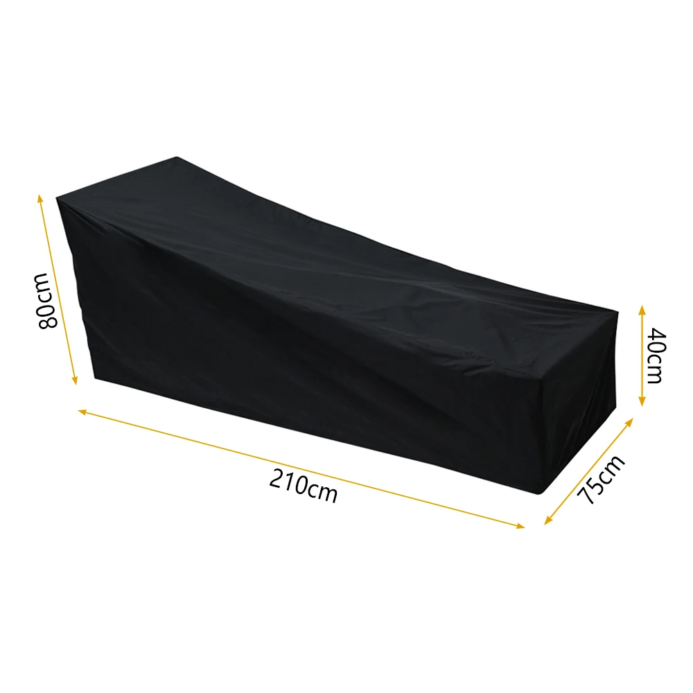 Outdoor Lounger Cover Patio Garden Beach Chair Cover Recliner Protective Bag Furniture Waterproof Dust Sunscreen Covers 2Pcs chair cover patio furniture cover chair dust cover