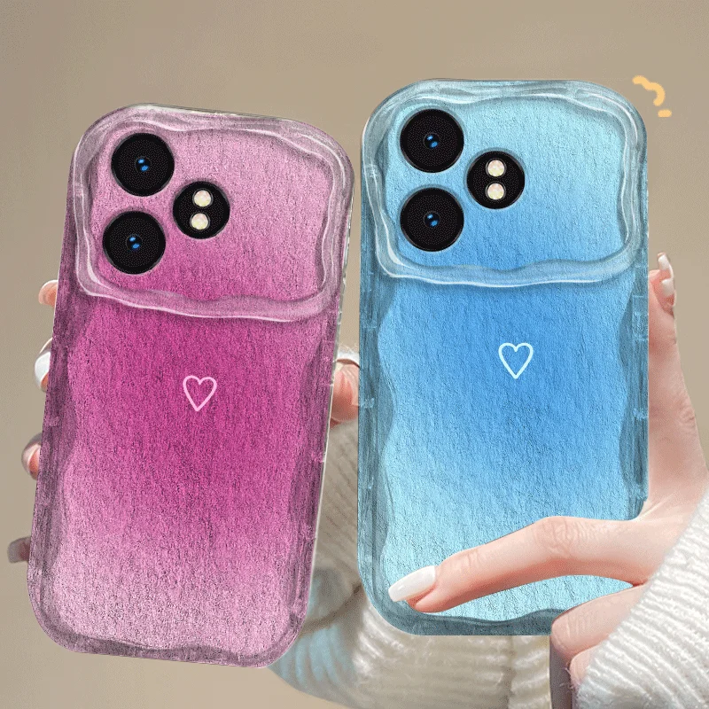 Flexible Transparent TPU Case with Shockproof Loving Heart Pattern - Protective Back Cover s