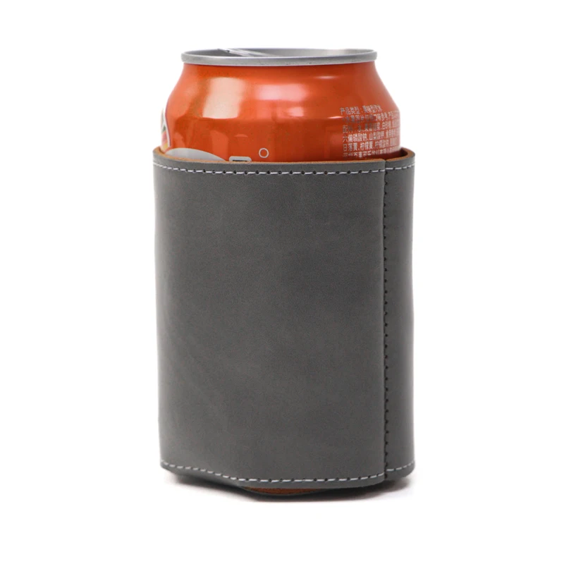 3pcs PU Leather Cooler Covers for Beer,Desktop storage, Slim Can and Bottle, Coolers Holder, Non-Slip Cooler Sleeves