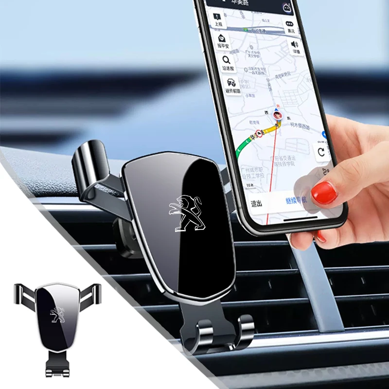 Gravity Car Phone Holder Air Vent Moblie Cell Stand Mount Bracket For Peugeot 407 508 2008 5008 307 308 3008 206 207 208 107 106
