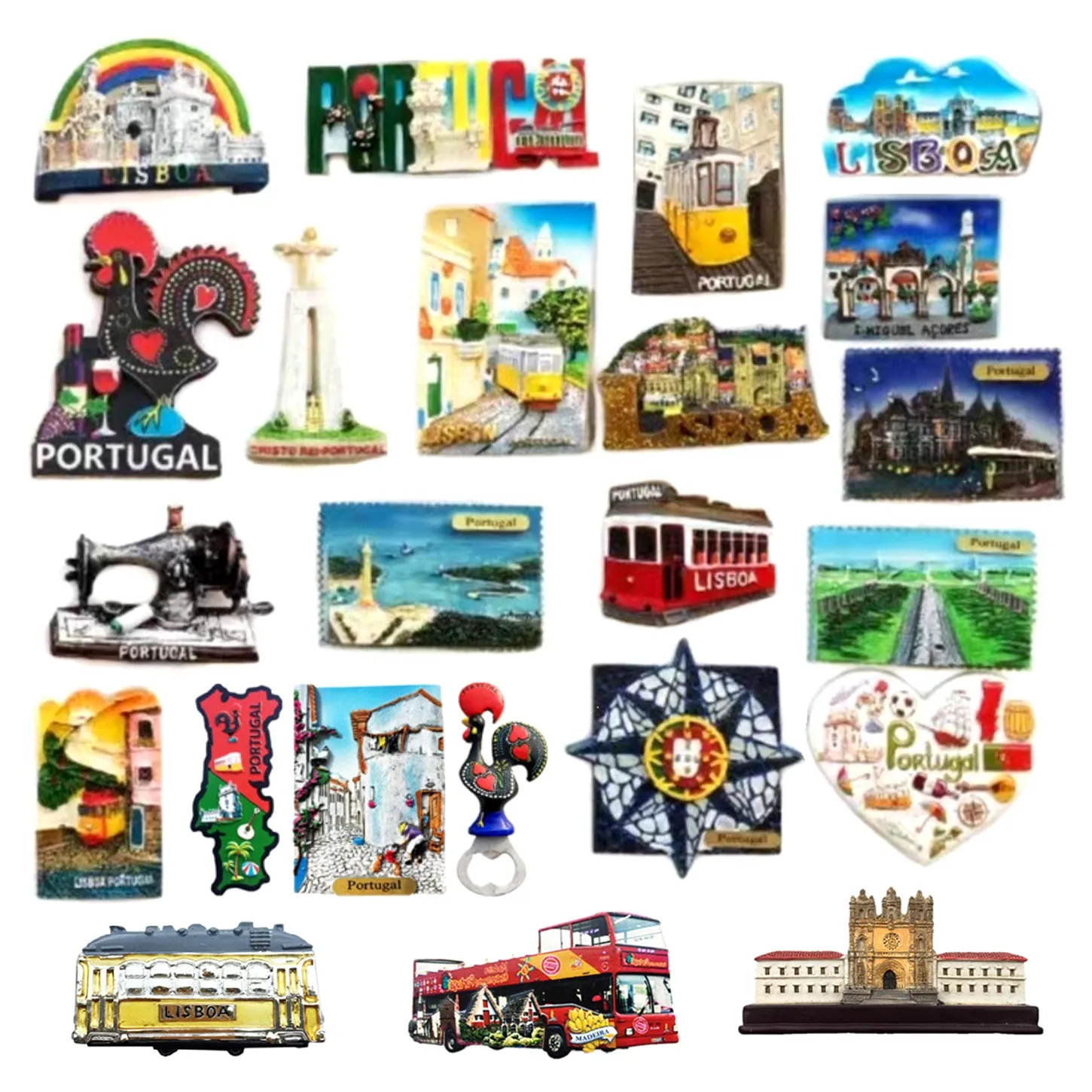 

Europe Portugal Lisboa Tourist Souvenir Fridge Magnets Decoration Articles Handicraft Magnetic Refrigerator Collection Gifts