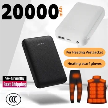 Mini Power Bank ultra sottile da 20000 mAh Batteria esterna a ricarica rapida per riscaldamento Tuta Cappotto Gilet Giacca Sciarpa Calzini Guanto 2025