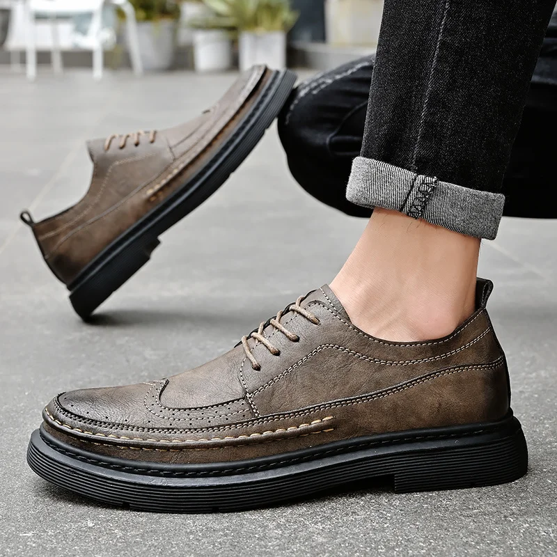 Scarpe casual in pelle da uomo Slip Comode in pelle Casual Trekking Walking Escursionismo leggero
_voghion.com