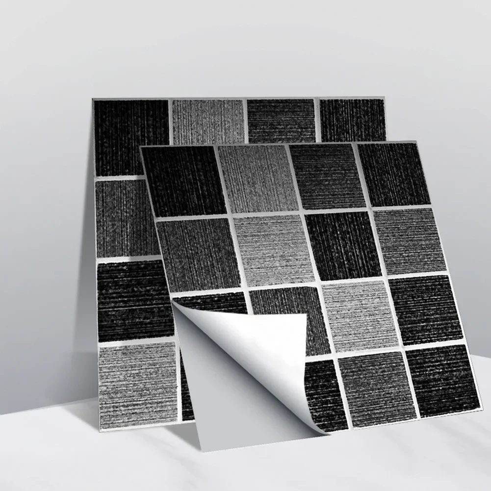 Self Adhesive Wall Tiles For Kitchen Bedroom Bathroom Wall Backsplashes Waterproof Mosaic Tile Sticker DIY 10 * 10cm 10pcs