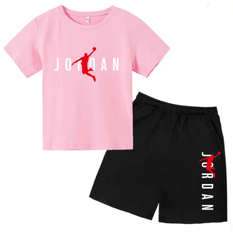 Kids' Activewear Boys Girls Teen Summer Short Sleeve Tops Kids Casual Sun Rice Fashion Short T Shorts Outdoor Tracksuit 3