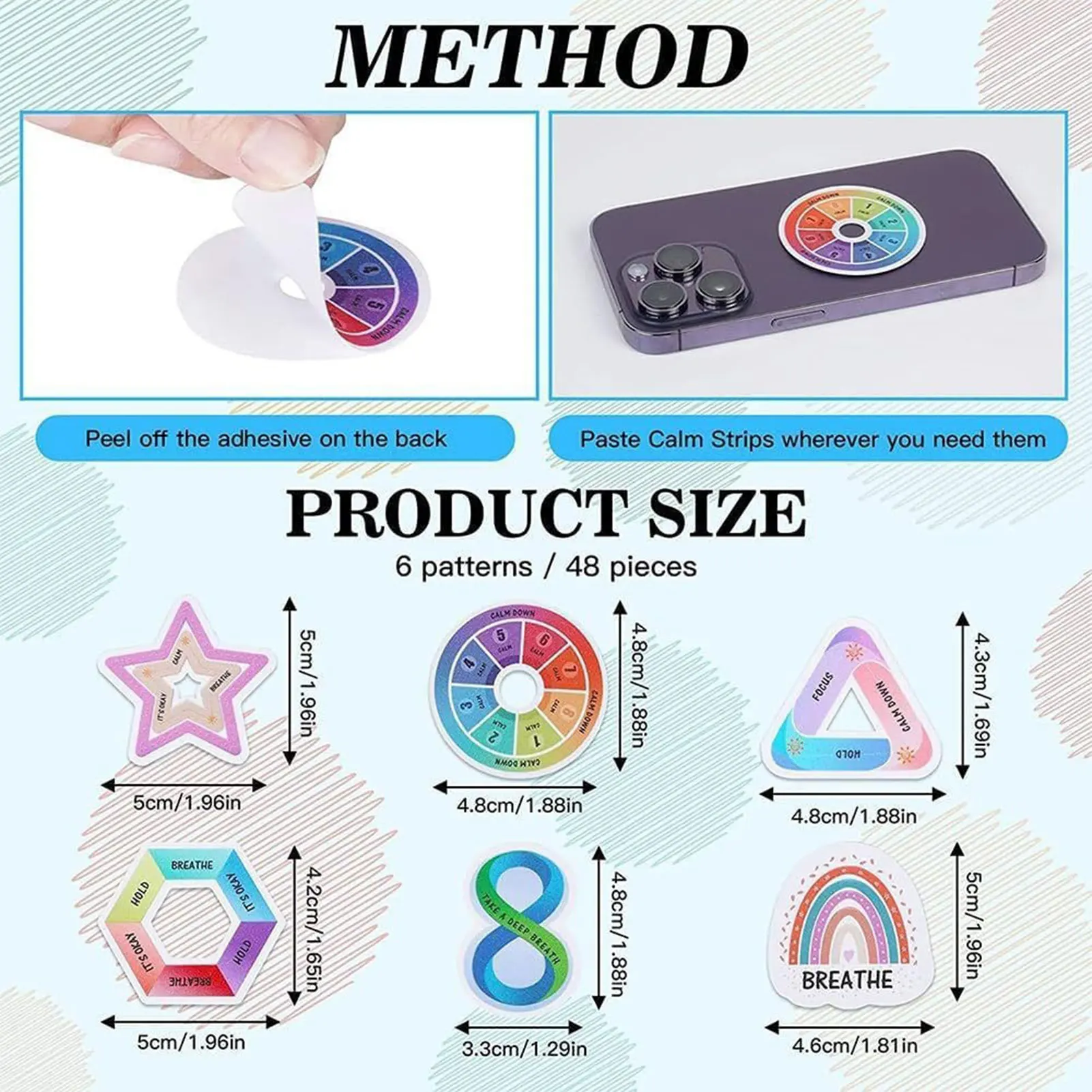 Calm Stickers For Anxiety Textured Sensory Adhesives Clam Sensory ...