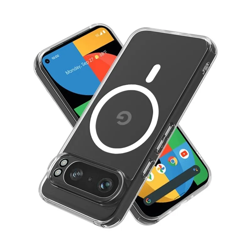 Enhanced Magnetic Phone Case for Wireless Charging - Crystal Clear Acrylic Cover