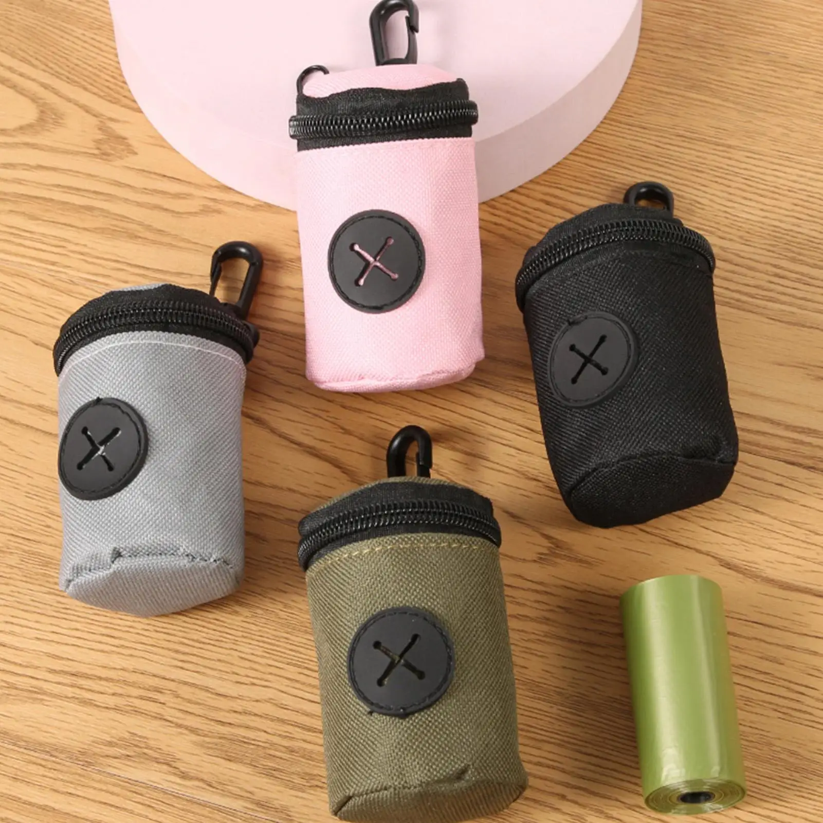 Porta Sacchetti per Cani con Cerniera e Clip, Piccola Borsa per Sacchetti Igienici per Cani e Cuccioli di Taglia Piccola, Media e Grande, per Casa e Viaggio