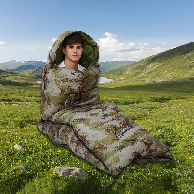 Ultralight Envelope Sleeping Bag Travel Portable Sleeping Bag Breathable Comfortable Mattress with Compression Sack for 3 Season - Image 5