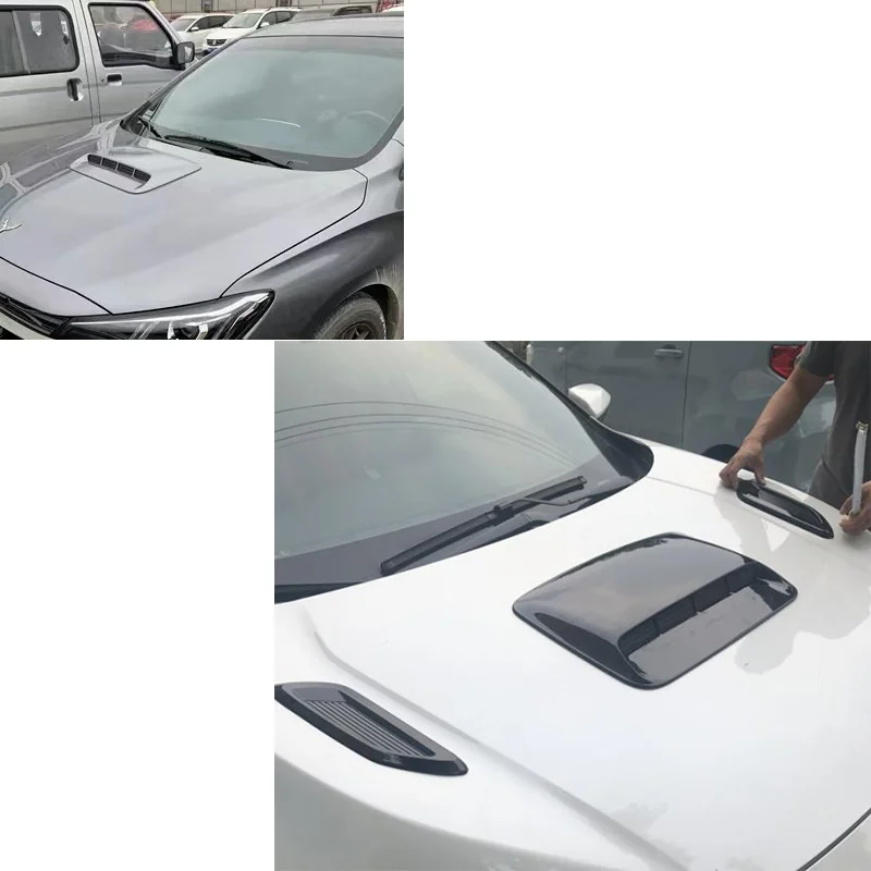 Car Hood Scoop Air Intake Vents Decoration Cover For Ford Ranger Niva Lada 4x4 Tuning Jeep Wrangler Jk Land Rover Defender Jetta hood vents