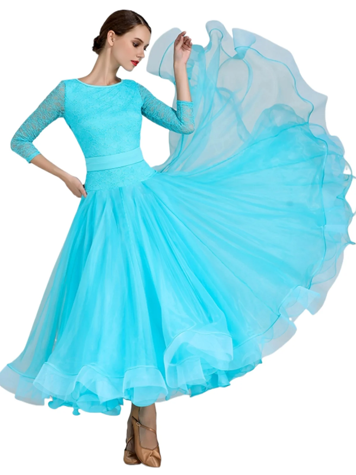 Newest Woman Ballroom Dance Competition Dress Dance Ballroom Waltz Standard Dress Women 1855