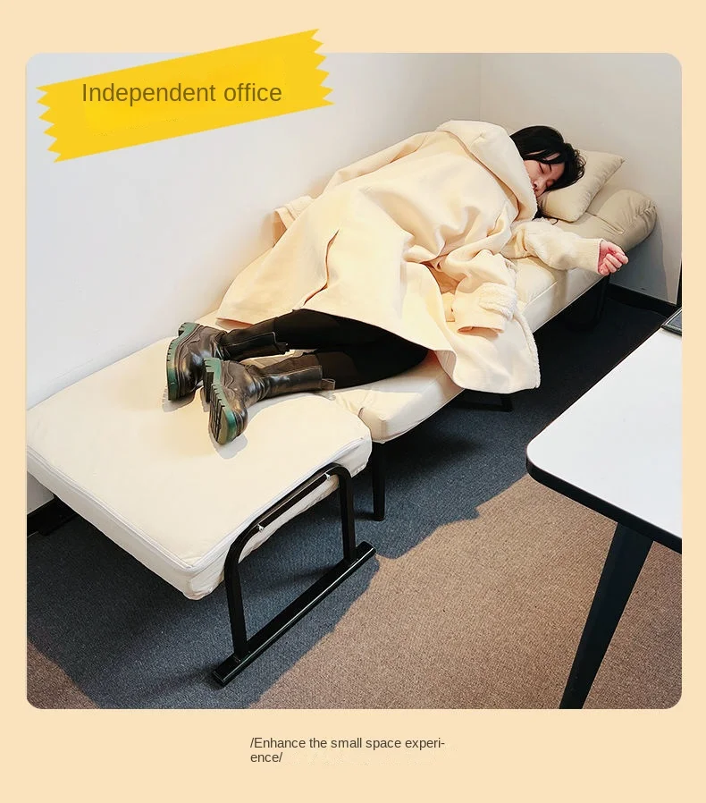 Description Picture 6 of itemWarming Folding Lounge Chair Office Nap Bed Dual-use Reclining And Sitting Portable Backrest Sofa Chair For Home Use Hot Sale
