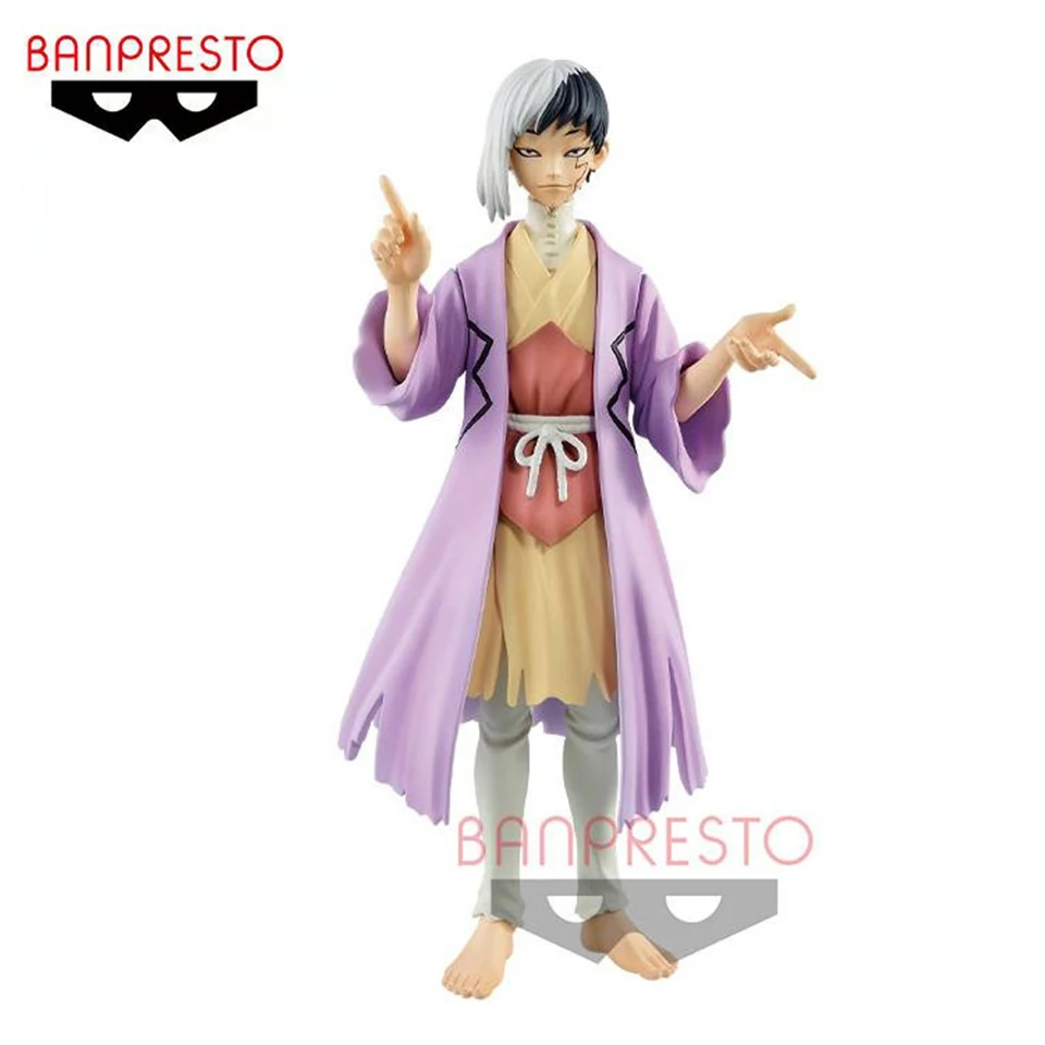

LCFUN Original Banpresto Figure Asagiri Gen Dr. Stone Stone World 18cm PVC Action Figure Collectible Model Toy Gift