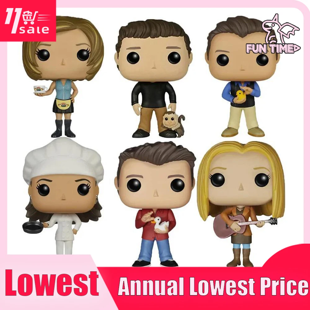 Friends Chandler Bing Anime Figure Rachel Green Monica Gelle Figurine Kawaii Friends Chandler Bing Mini Figure Regali Di Natale